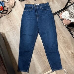 Levi's Dark Blue Ankle Jeans